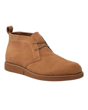 Calvin Klein Leren laaggesneden herenschoenen met logo (Caramel)