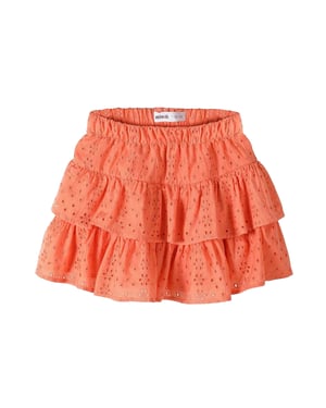 Minoti Meisjes Broderie tierrok (Rood)