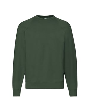 Fruit of the Loom Heren Klassiek Raglan Sweatshirt (Fles groen)