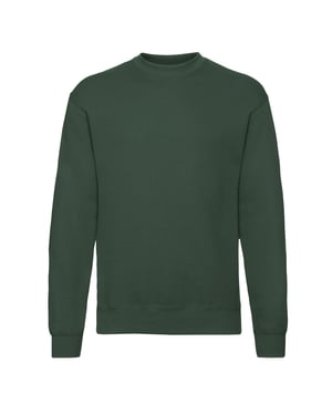 Fruit of the Loom Klassisk Set-in Sweatshirt för herrar (Flaskegrön)