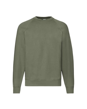 Fruit of the Loom Heren Klassiek Raglan Sweatshirt (Klassieke Olijf)