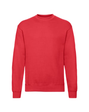 Fruit of the Loom Klassisk Set-in Sweatshirt för herrar (Röd)