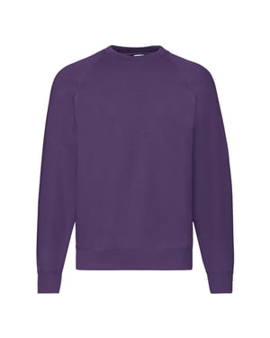 Fruit of the Loom Klassisk raglan-sweatshirt för män (Lila)