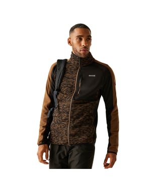 Regatta Heren Oakar Fleece Top (Notenbruin/Zwart)