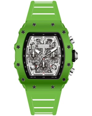 INVICTA Racing 69705 Herenhorloge - Quartz Uurwerk - Acryl met Zilveren Wijzerplaat - 43 mm
