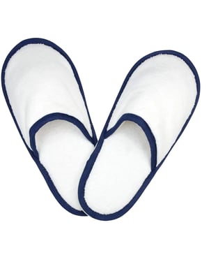 The One Towelling Slippers voor volwassenen (Wit/Zwaar Blauw)