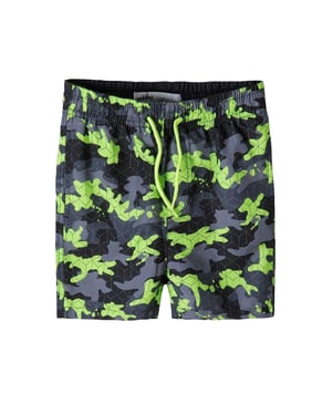 Minoti Jongens Abstract Camo Zwemshort (Groen/Zwaar)
