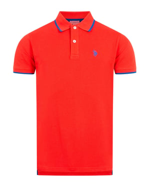 U.S. Polo Assn. heren poloshirt van katoen met contrastdetails