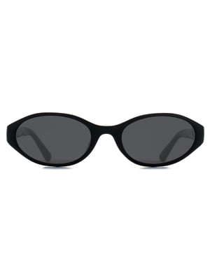 Quay Oval Womens Black Smoke Grey Aura Points