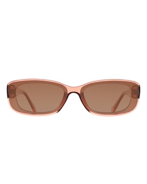 Quay Rectangle Womens Pale Rose Sepai Brown Gradient Vibe Check