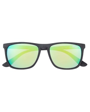 Superdry Square Mens Matte Black Green Mirror SDS Shockwave