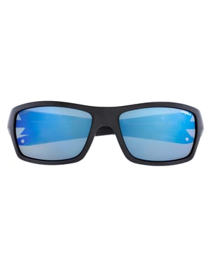 O'Neill Wrap Mens Matte Black Blue Mirror Polarized ONS Barrel 2.0