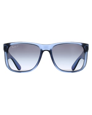 Ray-Ban Rectangle Unisex Transparent Blue Grey Gradient Polarized RB4165 Justin