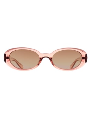 Quay Oval Womens Pale Rose Sepai Brown Gradient Felt Cute