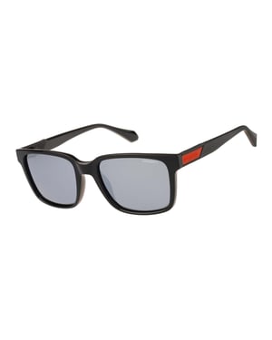 Superdry Rectangle Mens Matte Black Silver Mirror Polarized SDS-5039