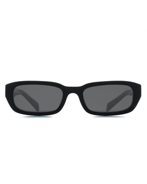 Prada Rectangle Womens Black Dark Grey PRB06S