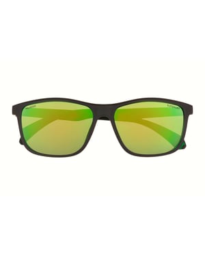 Superdry Rectangle Mens Matte Black Green Green Mirror Polarized SDS-5014