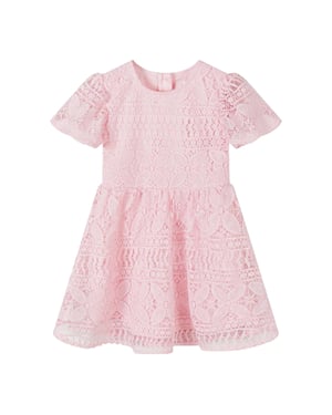 Minoti Cirkelvormige uitlopende jurk voor meisjes (Roze)