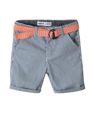 Minoti Jongens Gestreepte Shorts (Blauw)