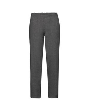 Fruit of the Loom Uniseks Classic Heather Open Hem Joggingbroek voor Volwassenen (Donkere Heide Grijs)