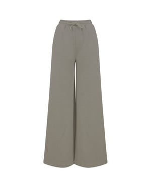 SF Women Dames/Dames Mode Duurzame Joggingbroek Met Wijde Pijpen (Khaki)