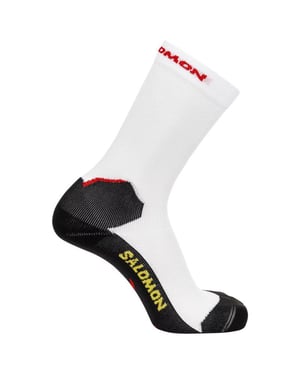 Salomon Volwassen uniseks Speedcross Crew Sokken (Wit)