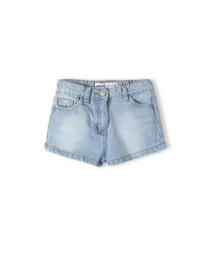Minoti Denim Acid Wash Korte Broek (Lichtblauw)