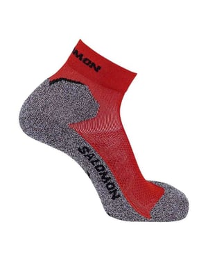 Salomon Volwassen uniseks Speedcross enkelsokken (Rood/Grijs)