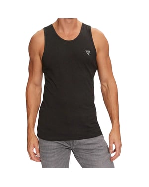 Guess Heren Logo Racerback Tanktop (Zwart)