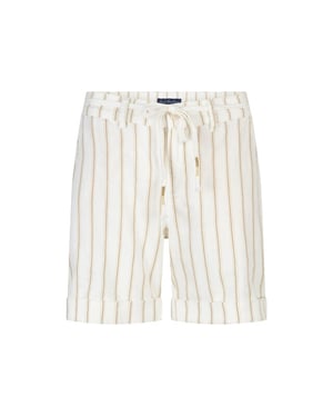 Red Button Camille short linen/co stripe dark sand