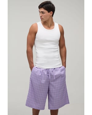 Ribbed Muscle Fit Vest & Jort Lounge Set