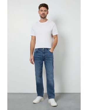 Light Vintage Wash Stretch Straight Fit Jeans