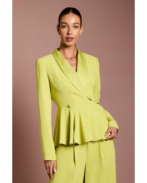 Satin Peplum Blazer