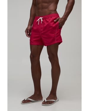 Constrast Stitch Short Length Swim Short