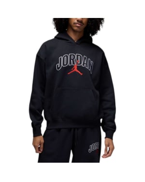 Nike Mens IB7241-010 Jordan Hoodie Brooklyn Fleece Pullover Black Hooded