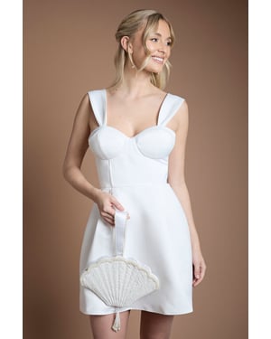 Bridal Nessa Sequin Shell With Tassel Grab Bag