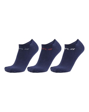 Replay Unisex Adult Banderole Logo Voeringsokken (Set van 3) (Donkerblauw)