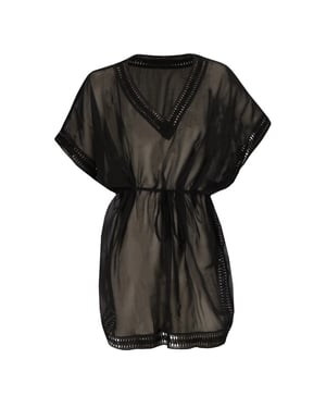 Sarlini Dames tuniek strandjurk polyester chiffon effen