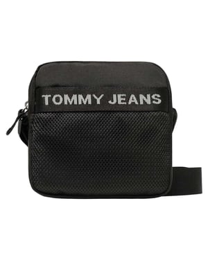 Tommy Hilfiger Heren Mesh Panel Crossbody Tas (Zwart)