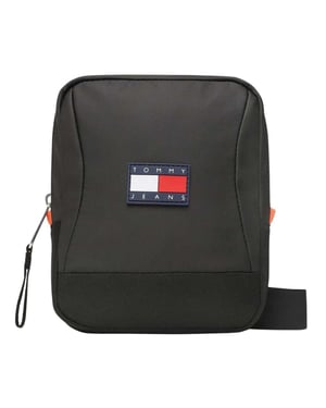 Tommy Hilfiger Logo Crossbody Tas (Zwart)