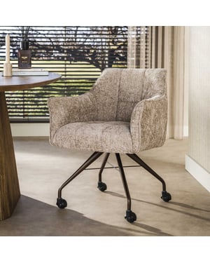 Hoyz eetkamerstoel raster - 67x62x82 cm set van 2