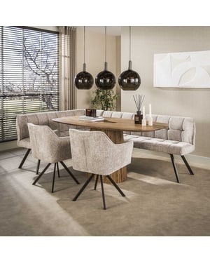 Hoyz eetkamerbanken raster - 150x230x81 cm