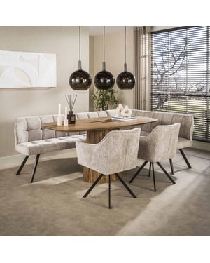 Hoyz eetkamerbanken raster - 150x230x81 cm