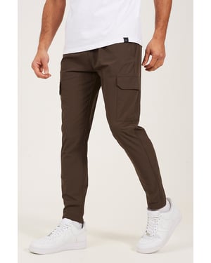 Khaki Slim Fit Cargo Style Trousers
