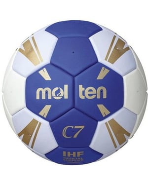 Molten C7-logo handbal (Wit/blauw)