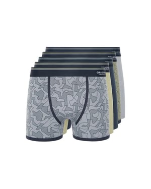 Crosshatch Heren Spherigon Boxershorts (Set van 5) (Groen/blauw)