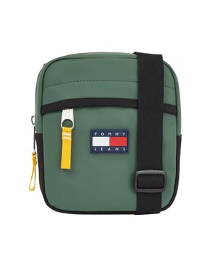 Tommy Jeans Heren Crossbody Tas met rits (Groen/zwart)