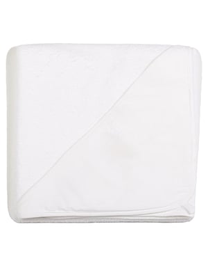 ARTG Baby Print-Me Kapuschong handduk (Vit)