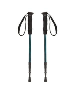 Mountain Warehouse Kompakt Vandringsstav (Förpackning med 2) (Teal)