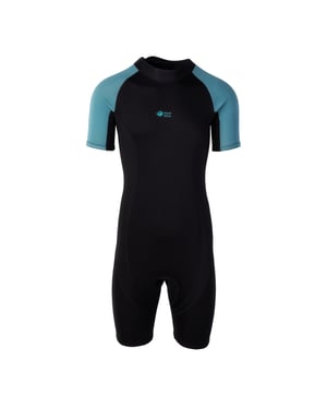 Aquawave Heren Surfi Neopreen Wetsuit (Zwart/Teal)
